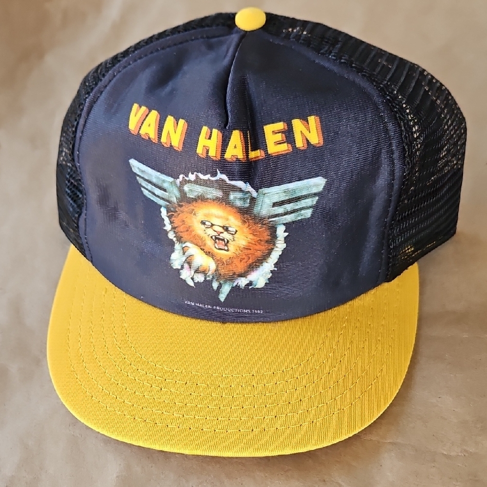 Van Halen Black and Yellow Trucker Hat